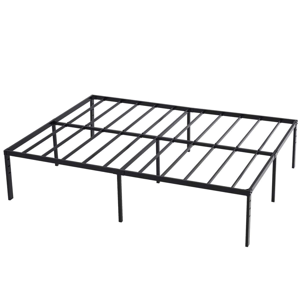 Black Queen Size Metal Bed Frame with Steel Slat Support V791