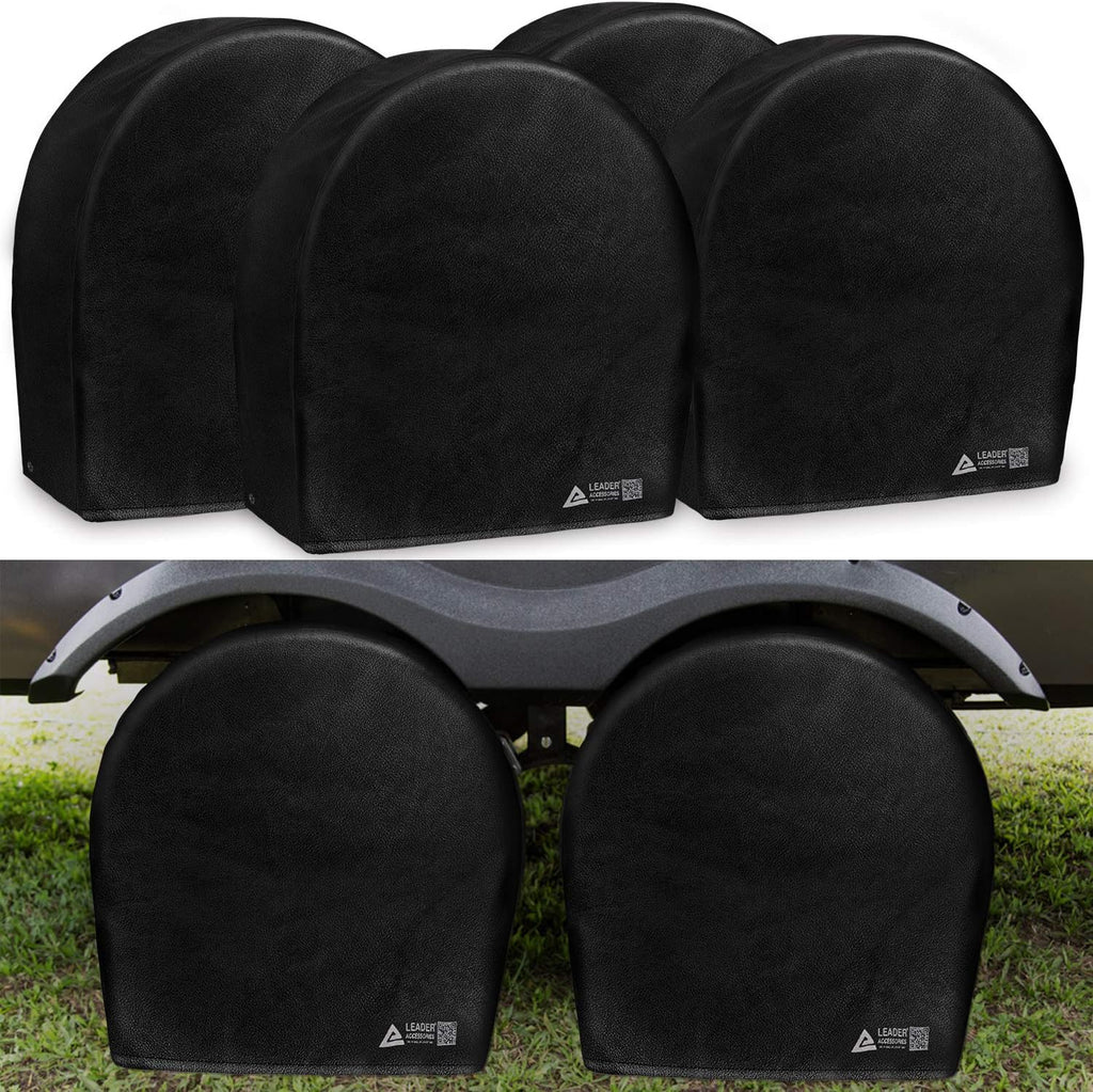 Grey Heavy Duty Waterproof Tire Cover 4 Pack Fits 32-34.5 Diameter Tires N7782