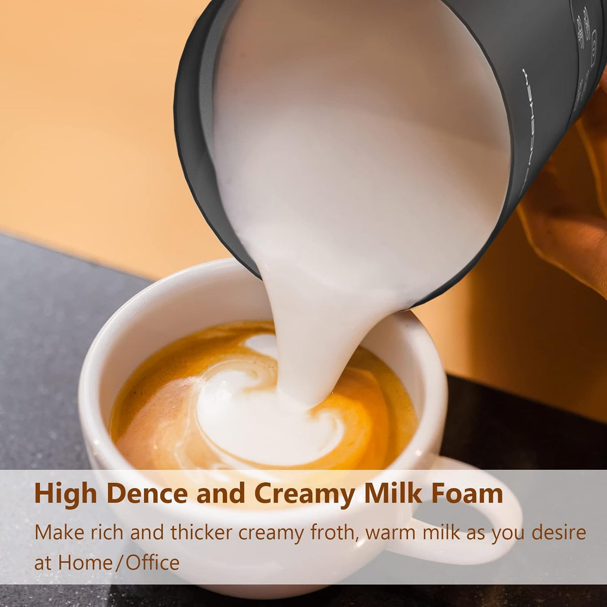 Black Pack of 2 Stainless Steel Electric Milk Frother and Steamer X19319